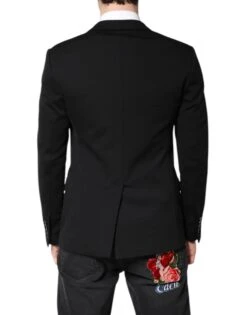 Dolce & Gabbana Black Wool Slim Fit Coat Blazer Jacket Men's Suit (Pre-Owned) -Lux Lair Store 6907826