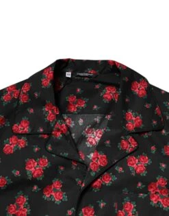 Dolce & Gabbana Black Floral Print Cotton Men Pajama Set Men's Sleepwear 11 Dolce & Gabbana Black Floral Print Cotton Men Pajama Set Men's Sleepwear -Lux Lair Store 6930457