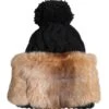 Dolce & Gabbana Black Brown Dyed Rabbit Real Fur Winter Beanie Women's Hat -Lux Lair Store 6992470