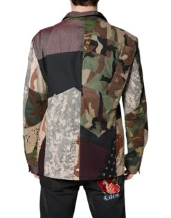 Dolce & Gabbana Multicolor Camouflage Patchwork Coat Men's Blazer (Pre-Owned) 9 Dolce & Gabbana Multicolor Camouflage Patchwork Coat Men's Blazer (Pre-Owned) -Lux Lair Store 7005881