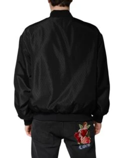 Dolce & Gabbana Black Long Sleeves Full Zip Bomber Men's Jacket (Pre-Owned) -Lux Lair Store 7006614