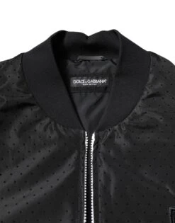 Dolce & Gabbana Black Long Sleeves Full Zip Bomber Men's Jacket (Pre-Owned) -Lux Lair Store 7006620