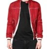 Dolce & Gabbana Red White Nylon Full Zip Men Bomber Men's Jacket 2 Dolce & Gabbana Red White Nylon Full Zip Men Bomber Men's Jacket -Lux Lair Store 7007305