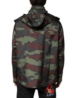 Dolce & Gabbana Multicolor Camouflage Button Hooded Men's Jacket 9 Dolce & Gabbana Multicolor Camouflage Button Hooded Men's Jacket -Lux Lair Store 7007313