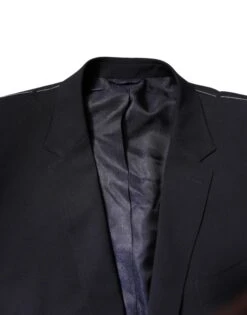 Dolce & Gabbana Dark Blue Wool Single Breasted Coat Men's Blazer -Lux Lair Store 7009693