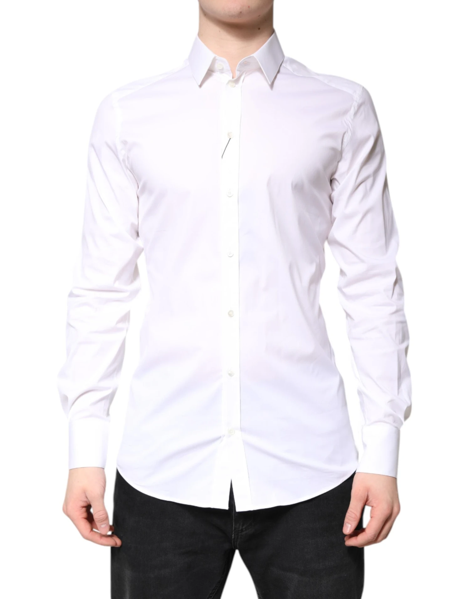 Dolce & Gabbana White Cotton GOLD Dress Formal Collared Men's Shirt 3 Dolce & Gabbana White Cotton GOLD Dress Formal Collared Men's Shirt