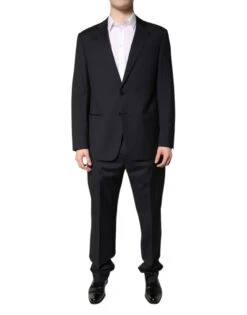 Emporio Armani Black Single Breasted Formal 2 Piece Men's Suit