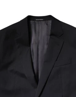 Emporio Armani Black Single Breasted Formal 2 Piece Men's Suit 10 Emporio Armani Black Single Breasted Formal 2 Piece Men's Suit -Lux Lair Store 7011261