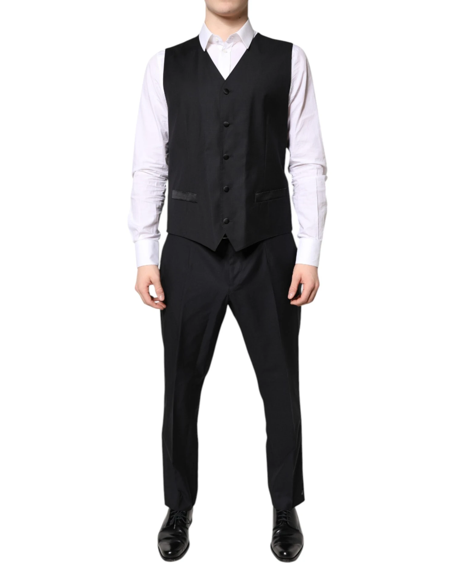 Dolce & Gabbana Black Double Breasted Formal 3 Piece Men's Suit 6 Dolce & Gabbana Black Double Breasted Formal 3 Piece Men's Suit - Image 4