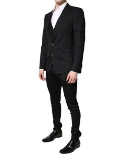 Dolce & Gabbana Black Single Breasted Formal Blazer With Men's Vest 8 Dolce & Gabbana Black Single Breasted Formal Blazer With Men's Vest -Lux Lair Store 7011346