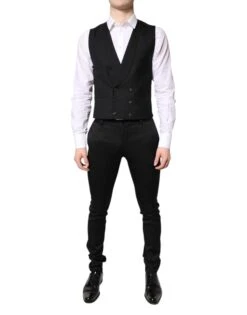 Dolce & Gabbana Black Single Breasted Formal Blazer With Men's Vest 10 Dolce & Gabbana Black Single Breasted Formal Blazer With Men's Vest -Lux Lair Store 7011348