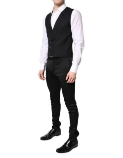 Dolce & Gabbana Black Single Breasted Formal Blazer With Men's Vest 11 Dolce & Gabbana Black Single Breasted Formal Blazer With Men's Vest -Lux Lair Store 7011349