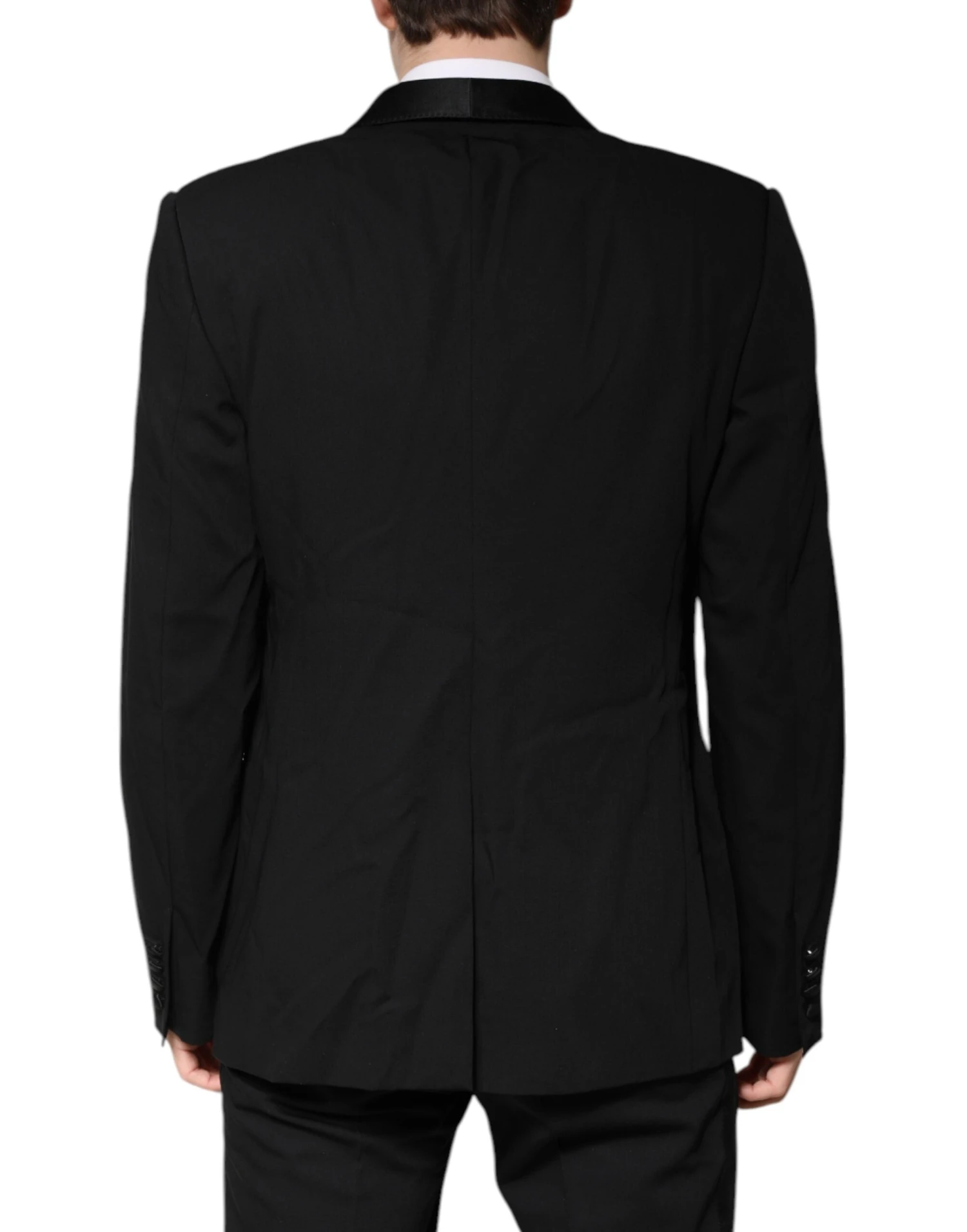Dolce & Gabbana Black Wool Single Breasted 2 Piece Men's Suit 5 Dolce & Gabbana Black Wool Single Breasted 2 Piece Men's Suit - Image 3