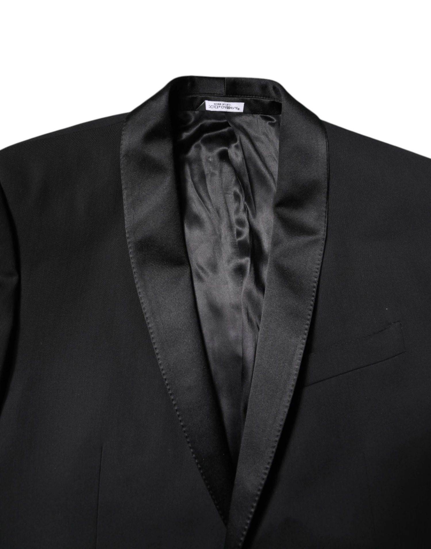 Dolce & Gabbana Black Wool Single Breasted 2 Piece Men's Suit 6 Dolce & Gabbana Black Wool Single Breasted 2 Piece Men's Suit - Image 4