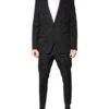 Dolce & Gabbana Black Polyester Floral Jacquard 2 Piece Men's Suit -Lux Lair Store 7011536