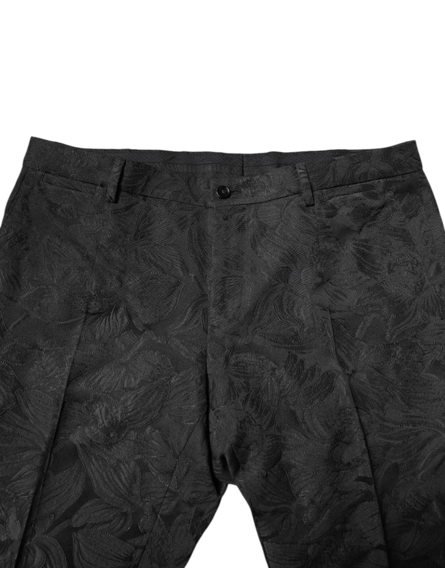 Dolce & Gabbana Black Polyester Floral Jacquard 2 Piece Men's Suit 7 Dolce & Gabbana Black Polyester Floral Jacquard 2 Piece Men's Suit - Image 5