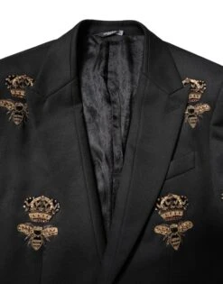 Dolce & Gabbana Black Bee Crown Embroidery 2 Piece Men's Suit (Pre-Owned) -Lux Lair Store 7011905