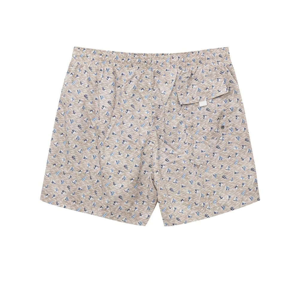 Canali Beige Polyester Swim Men's Short 4 Canali Beige Polyester Swim Men's Short - Image 2