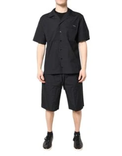 Dolce & Gabbana Black Cotton Men Pajama Set Men's Sleepwear