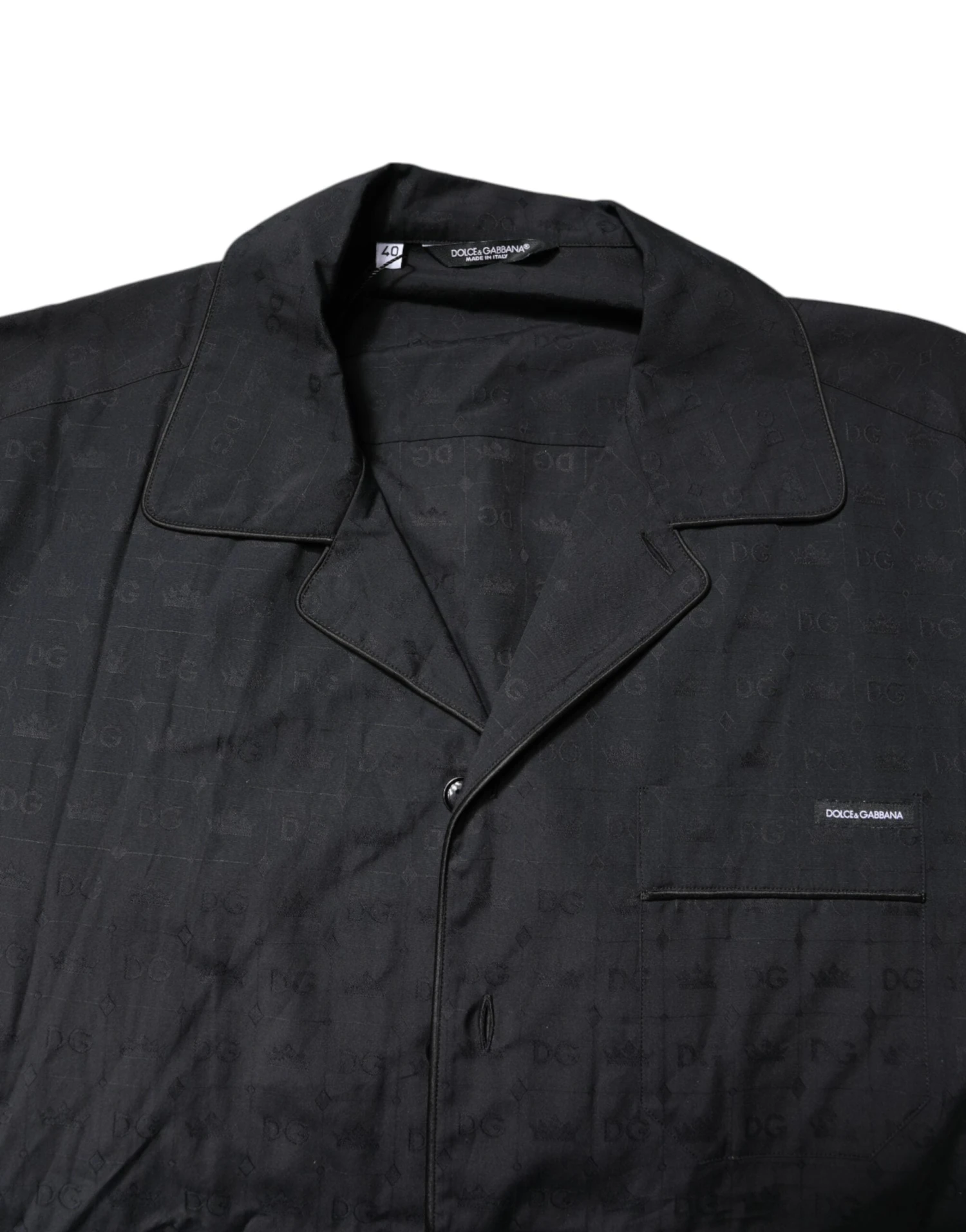 Dolce & Gabbana Black Cotton Men Pajama Set Men's Sleepwear 6 Dolce & Gabbana Black Cotton Men Pajama Set Men's Sleepwear - Image 4