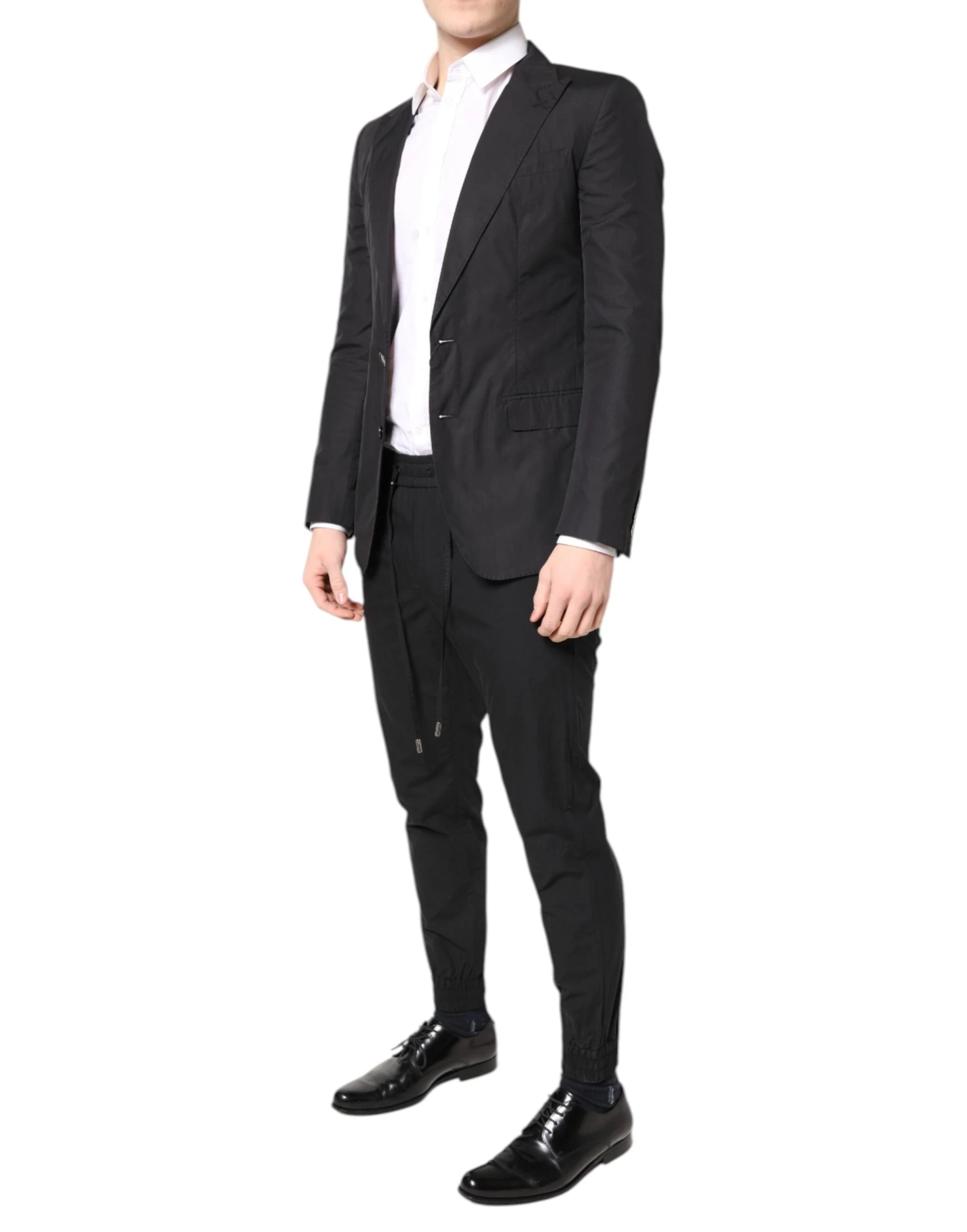 Dolce & Gabbana Black Cotton TAORMINA Formal 2 Piece Men's Suit (Pre-Owned) 4 Dolce & Gabbana Black Cotton TAORMINA Formal 2 Piece Men's Suit (Pre-Owned) - Image 2