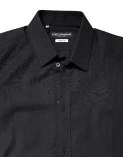 Dolce & Gabbana Black GOLD Cotton Long Sleeves Dress Men's Shirt (Pre-Owned) -Lux Lair Store 7112698