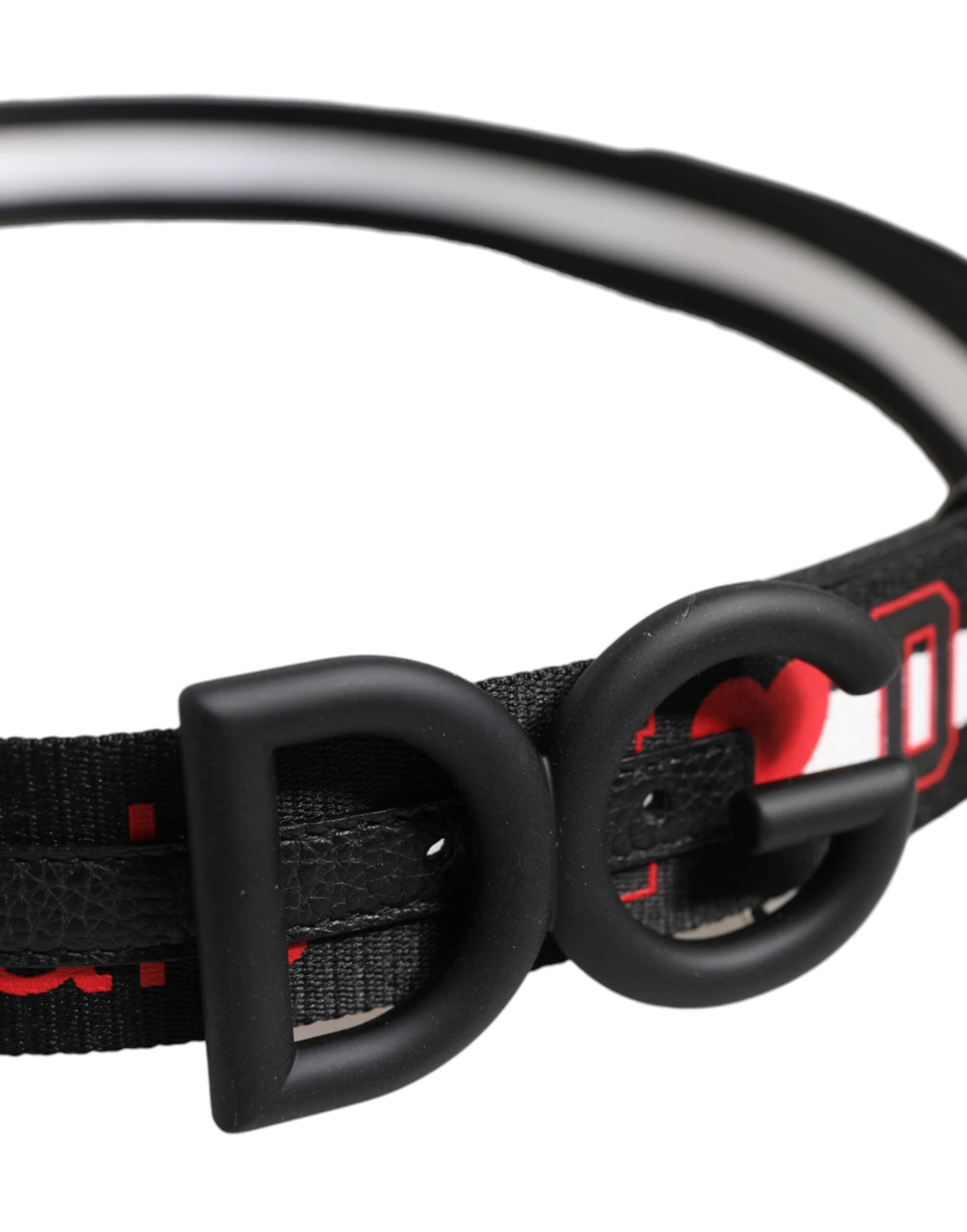 Dolce & Gabbana Black Polyester Logo Print DG Buckle Men's Belt 5 Dolce & Gabbana Black Polyester Logo Print DG Buckle Men's Belt - Image 3