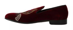 Dolce & Gabbana Bordeaux Velvet Loafers Gun Horseshoe Men's Shoes 12 Dolce & Gabbana Bordeaux Velvet Loafers Gun Horseshoe Men's Shoes -Lux Lair Store 7164968