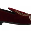 Dolce & Gabbana Bordeaux Velvet Loafers Gun Horseshoe Men's Shoes 2 Dolce & Gabbana Bordeaux Velvet Loafers Gun Horseshoe Men's Shoes -Lux Lair Store 7164969