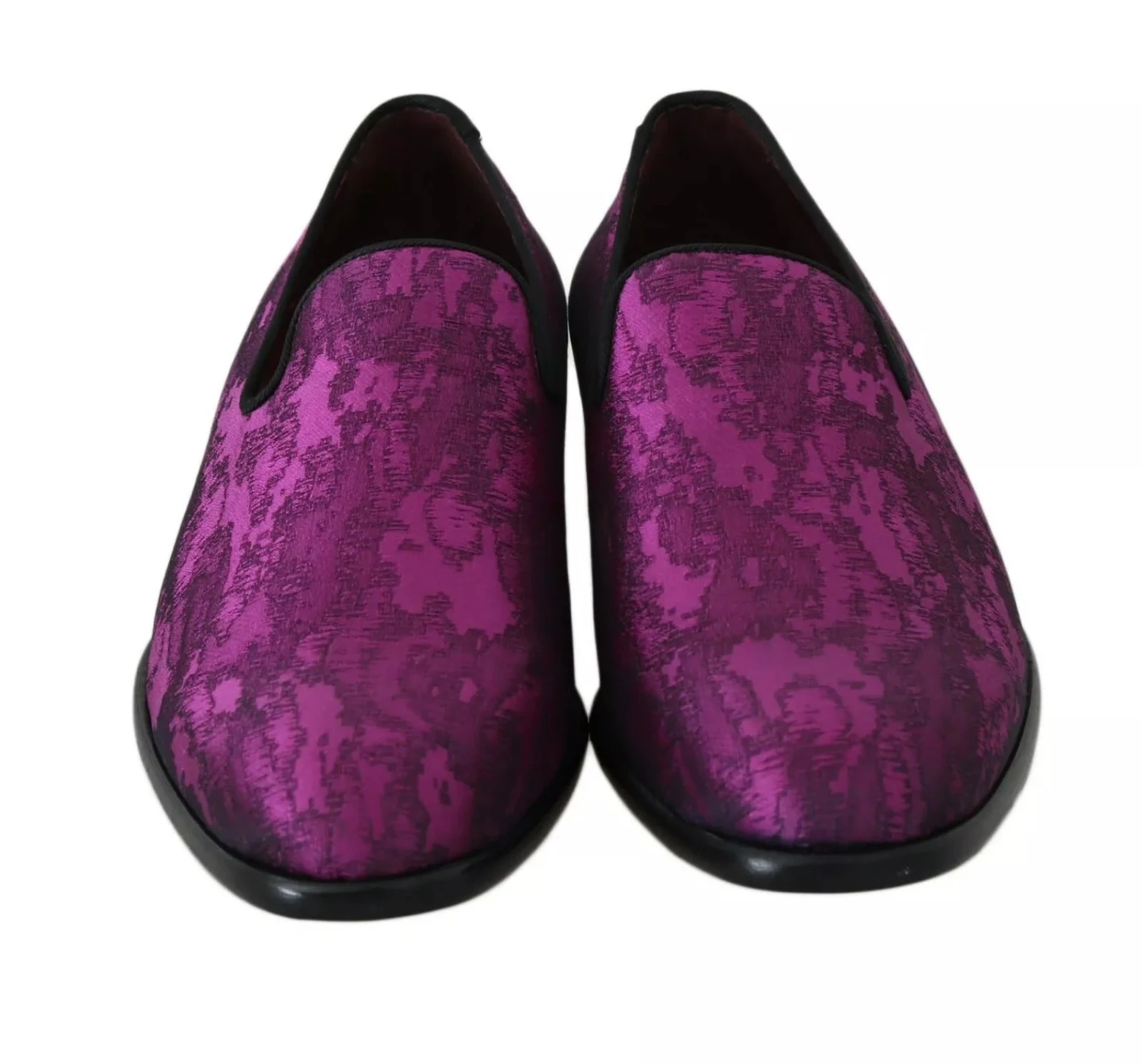 Dolce & Gabbana Purple Jacquard Loafers Dress Formal Men's Shoes 6 Dolce & Gabbana Purple Jacquard Loafers Dress Formal Men's Shoes - Image 4