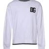 Dolce & Gabbana White Logo Cotton Crew Neck Pullover Men's Sweater (Pre-Owned) 1 Dolce & Gabbana White Logo Cotton Crew Neck Pullover Men's Sweater (Pre-Owned) -Lux Lair Store 7165777