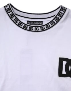 Dolce & Gabbana White Logo Cotton Crew Neck Pullover Men's Sweater (Pre-Owned) 9 Dolce & Gabbana White Logo Cotton Crew Neck Pullover Men's Sweater (Pre-Owned) -Lux Lair Store 7165779