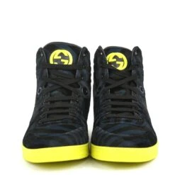 Gucci Men's Blue Black Calf Hair Leather High-top Limited Sneakers 357172 4180 12 Gucci Men's Blue Black Calf Hair Leather High-top Limited Sneakers 357172 4180 -Lux Lair Store 71csohft3fl. ul1500