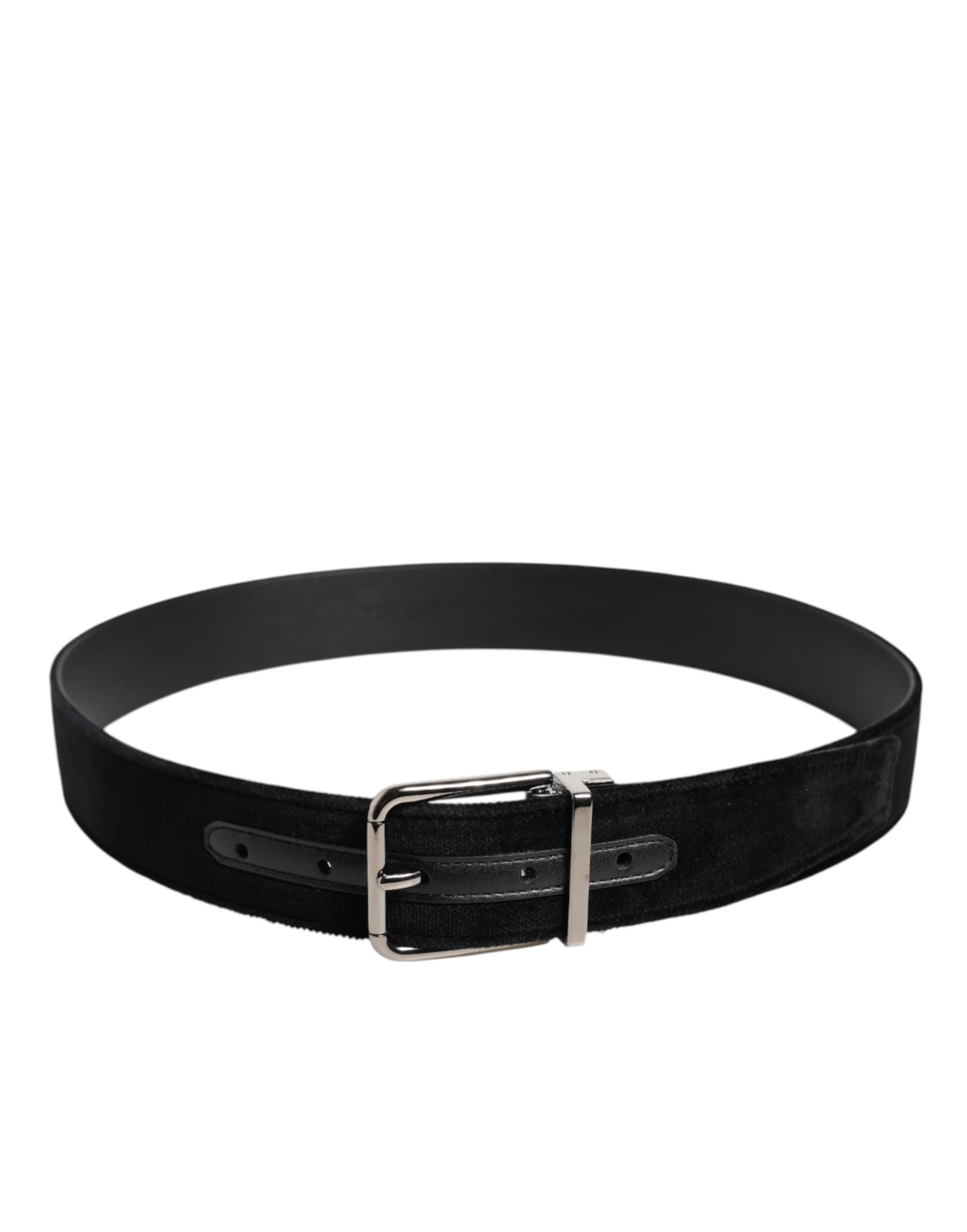 Dolce & Gabbana Black Cotton Silver Metal Buckle Men's Belt 4 Dolce & Gabbana Black Cotton Silver Metal Buckle Men's Belt - Image 2
