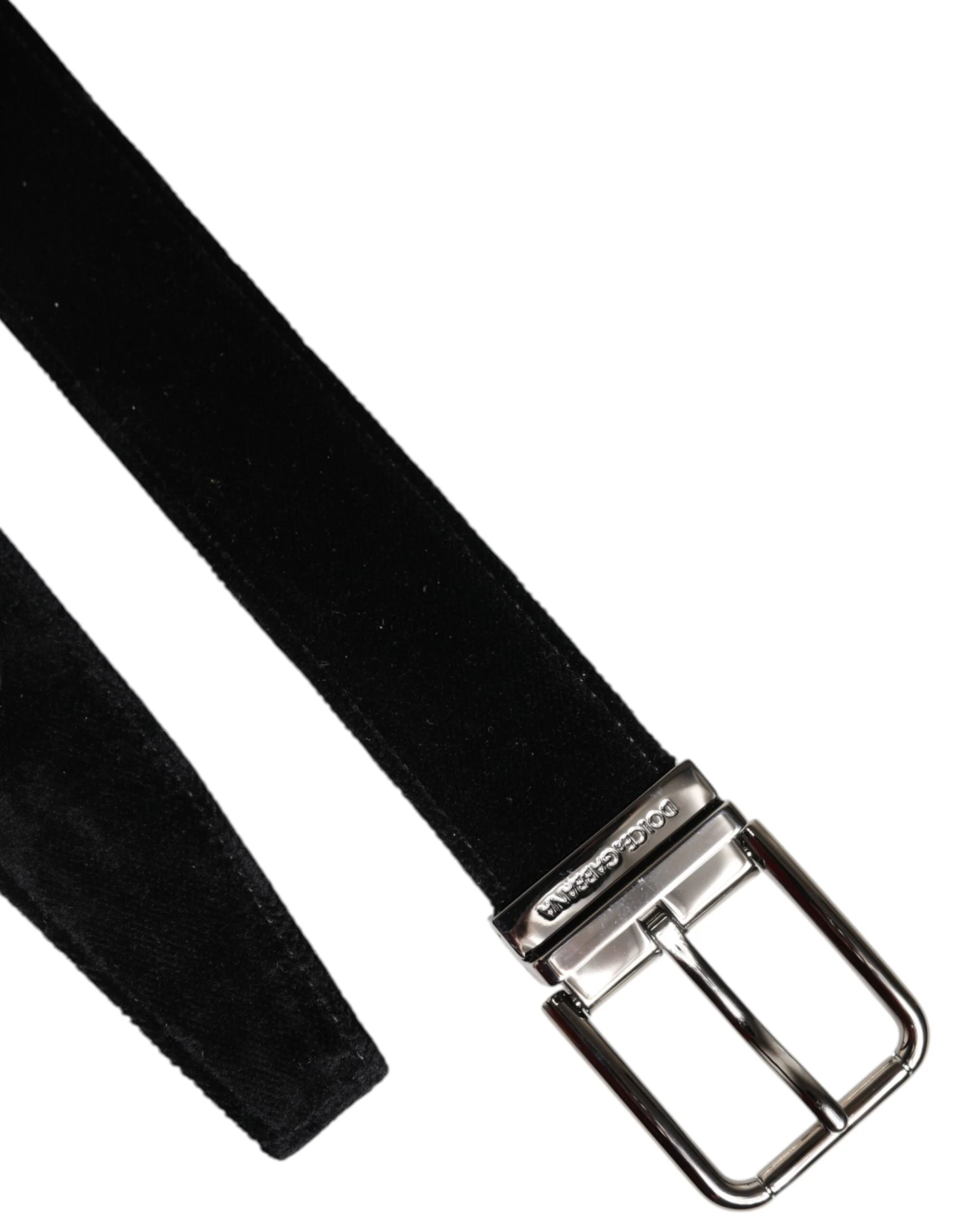 Dolce & Gabbana Black Cotton Silver Metal Buckle Men's Belt 7 Dolce & Gabbana Black Cotton Silver Metal Buckle Men's Belt - Image 5