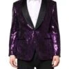 Dolce & Gabbana Purple SICILIA Sequin Embellish Coat Men's Jacket 1 Dolce & Gabbana Purple SICILIA Sequin Embellish Coat Men's Jacket -Lux Lair Store 7206398