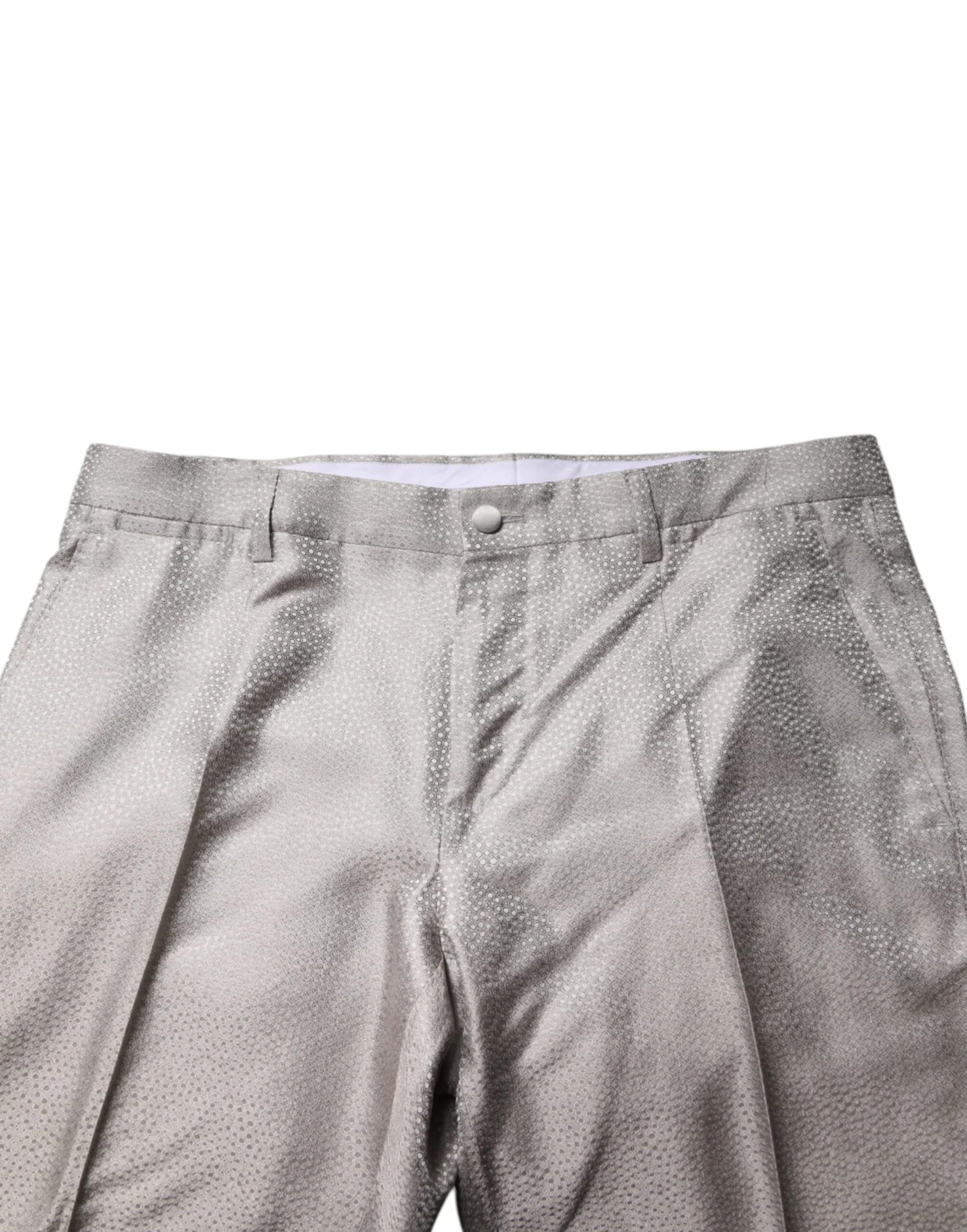 Dolce & Gabbana Light Gray Jacquard Silk Dotted 2 Piece Men's Suit 7 Dolce & Gabbana Light Gray Jacquard Silk Dotted 2 Piece Men's Suit - Image 5