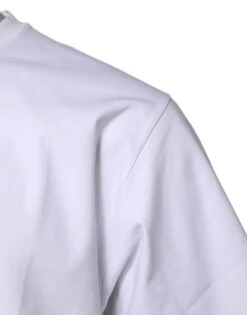 Dolce & Gabbana White Cotton Short Sleeves Crew Neck Men's T-shirt -Lux Lair Store 7217211