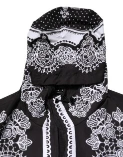 Dolce & Gabbana Black Bandana Print Hooded Bomber Men's Jacket -Lux Lair Store 7301188