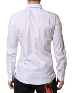 Dolce & Gabbana White Poplin Cotton Formal Men Dress Men's Shirt 9 Dolce & Gabbana White Poplin Cotton Formal Men Dress Men's Shirt -Lux Lair Store 7358580