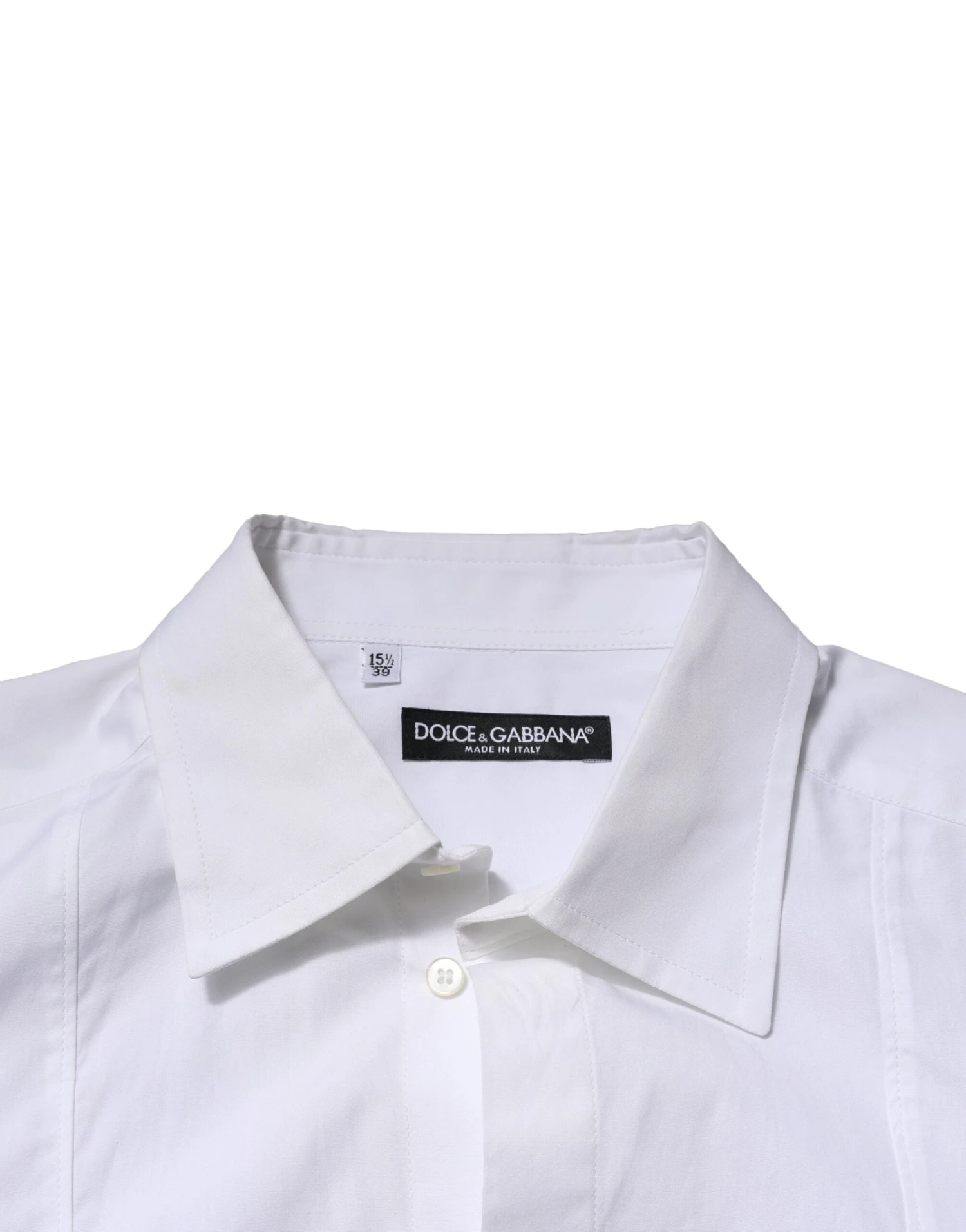 Dolce & Gabbana White Poplin Cotton Formal Men Dress Men's Shirt 6 Dolce & Gabbana White Poplin Cotton Formal Men Dress Men's Shirt - Image 4