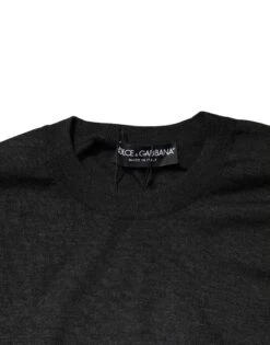 Dolce & Gabbana Gray Long Sleeve Crew Neck Pullover Men's Sweater (Pre-Owned) 9 Dolce & Gabbana Gray Long Sleeve Crew Neck Pullover Men's Sweater (Pre-Owned) -Lux Lair Store 7360380
