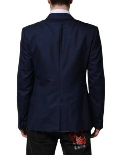 Dolce & Gabbana Blue Wool Single Breasted Suit Coat Men's Blazer -Lux Lair Store 7520445