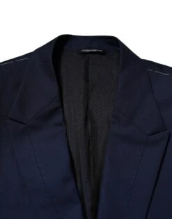 Dolce & Gabbana Blue Wool Single Breasted Suit Coat Men's Blazer -Lux Lair Store 7520472
