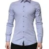 Dolce & Gabbana Blue Cotton SICILIA Long Sleeves Dress Men's Shirt (Pre-Owned) -Lux Lair Store 7525351