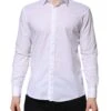 Daniele Alessandrini White Long Sleeves Dress Men's Shirt (Pre-Owned) -Lux Lair Store 7527008