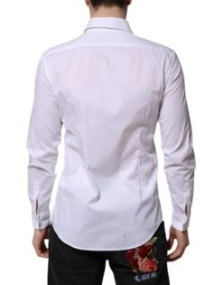 Daniele Alessandrini White Long Sleeves Dress Men's Shirt (Pre-Owned) -Lux Lair Store 7527010