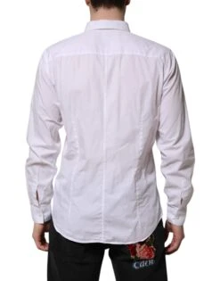 Dolce & Gabbana White Cotton STAFF Long Sleeves Formal Men's Shirt (Pre-Owned) -Lux Lair Store 7527173