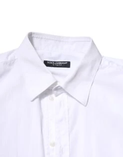 Dolce & Gabbana White Cotton STAFF Long Sleeves Formal Men's Shirt (Pre-Owned) -Lux Lair Store 7527174