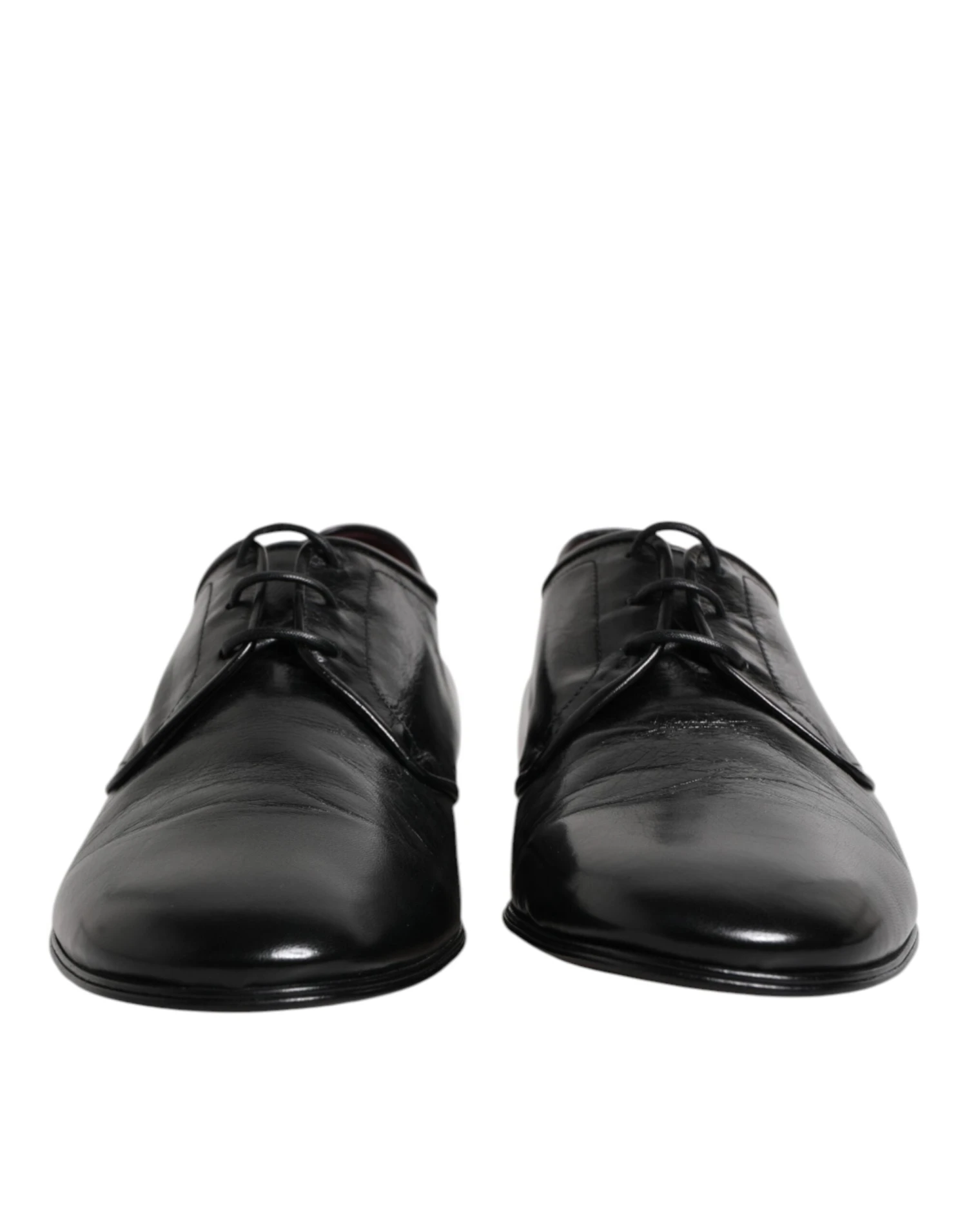 Dolce & Gabbana Black Leather Lace Up Derby Dress Formal Men's Shoes 4 Dolce & Gabbana Black Leather Lace Up Derby Dress Formal Men's Shoes - Image 2